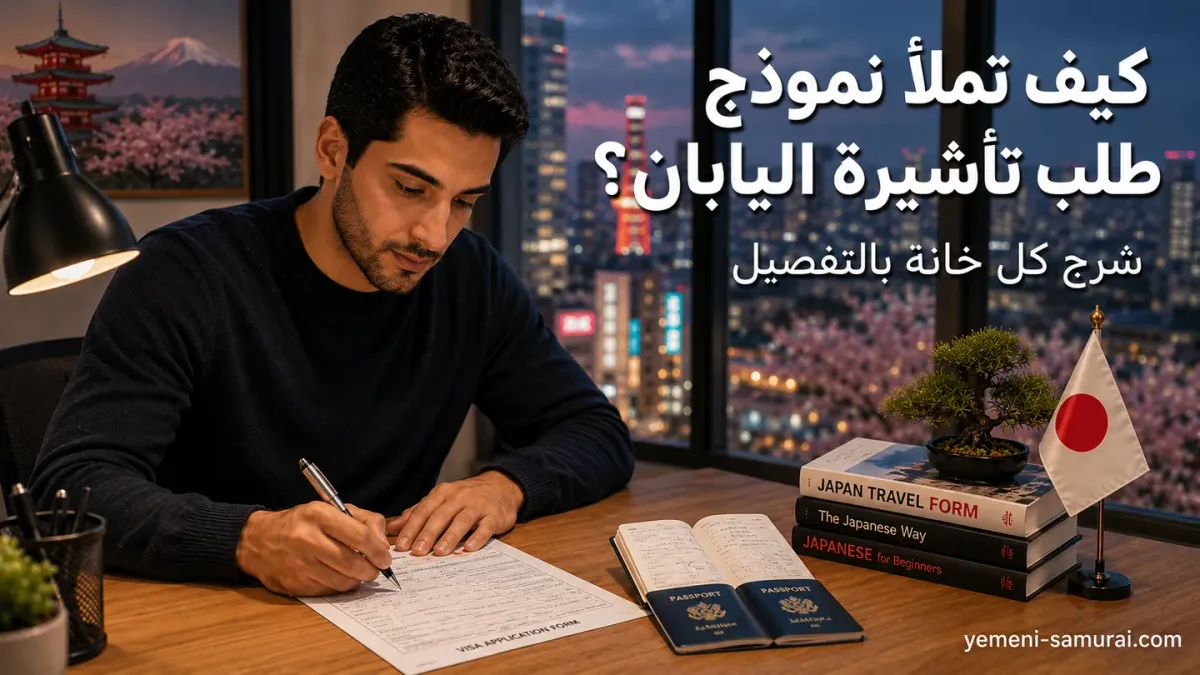 كيف تملأ نموذج طلب تأشيرة اليابان؟ شرح كل خانة بالتفصيل