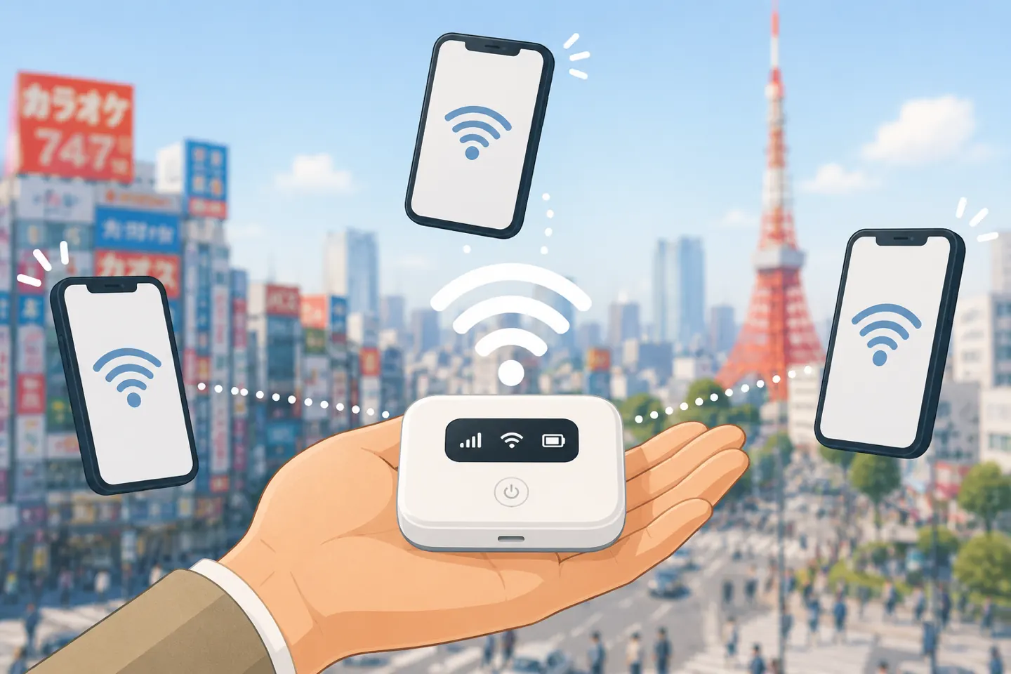 Pocket WiFi Japan جهاز بوكيت واي فاي ياباني صغير يمكن توصيل عدة هواتف به في آن واحد