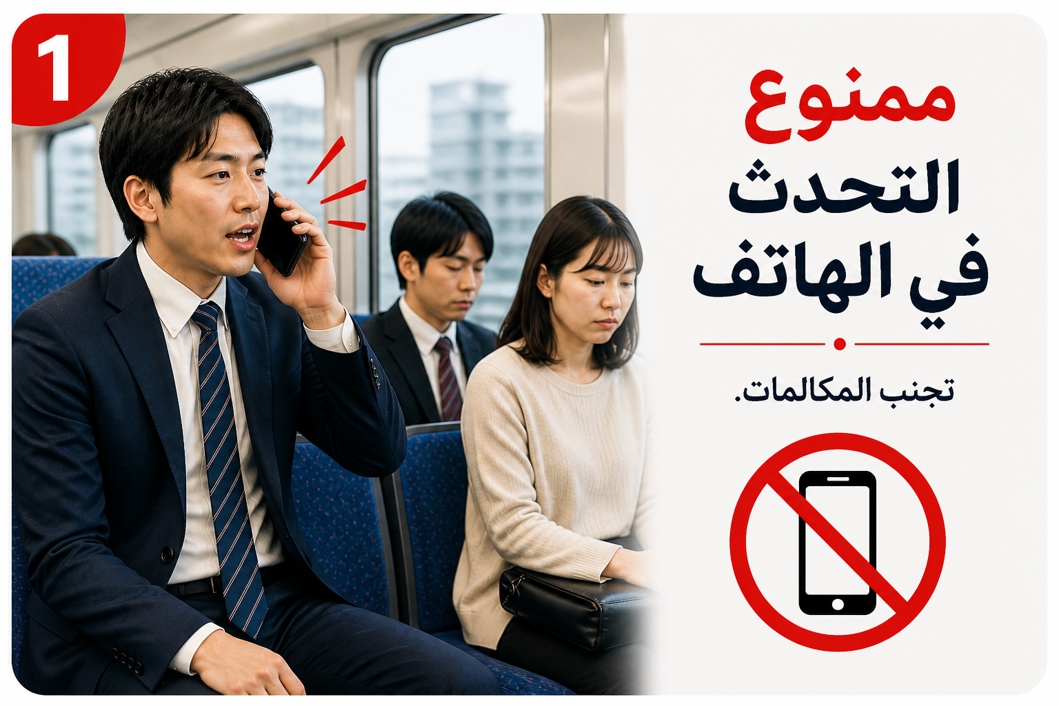 لا ترفع صوتك في القطار